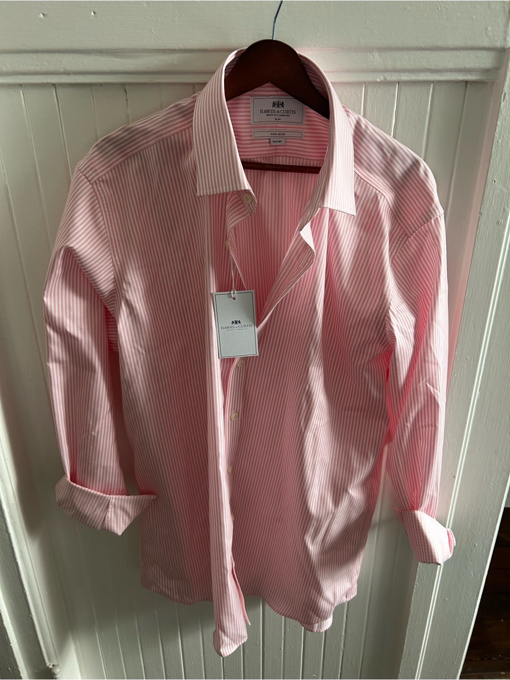 Brooks Brothers Men's Pink Stripe Dress Shirt